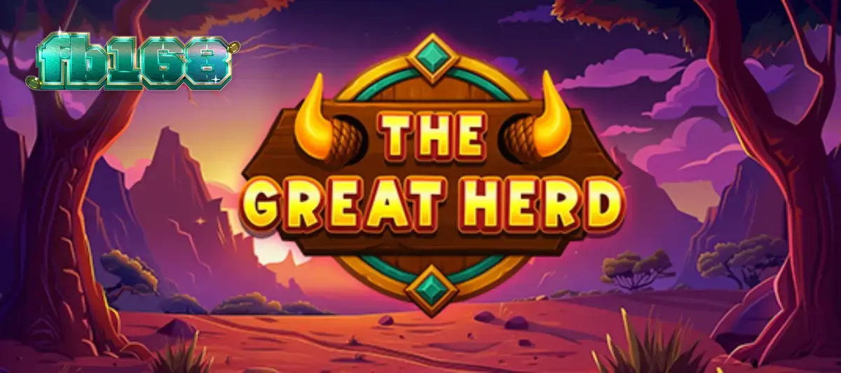 Pemandangan savana Afrika yang megah dengan kawanan kerbau dalam slot The Great Herd
